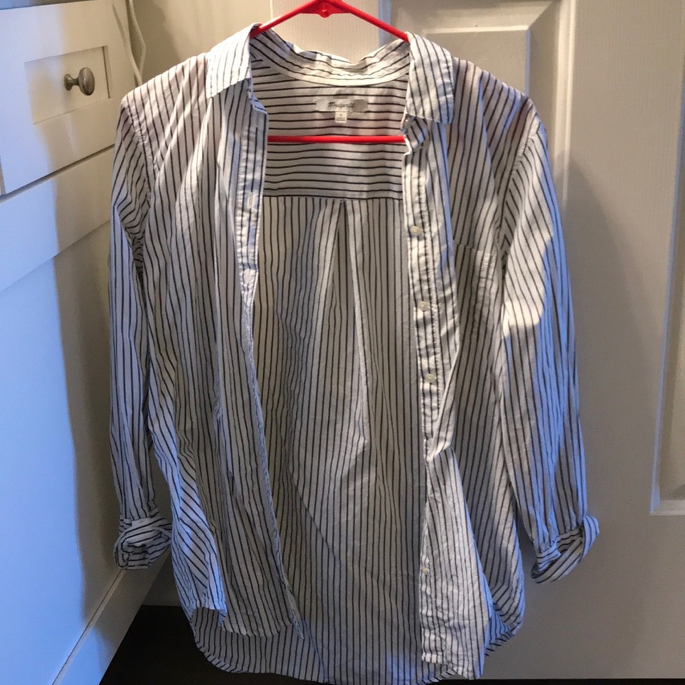 Madewell striped button up top